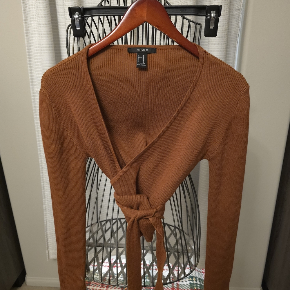 Forever 21 Cinnamon Wrap Cardigan